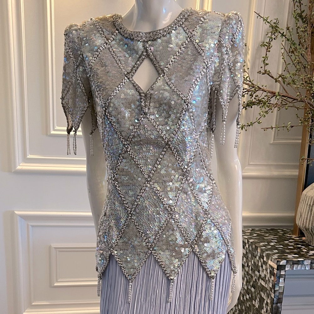 Queen Elsa beaded vintage dress George F Couture
